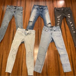 5 pairs of Pacsun / Bullhead men’s skinny jeans 28x30